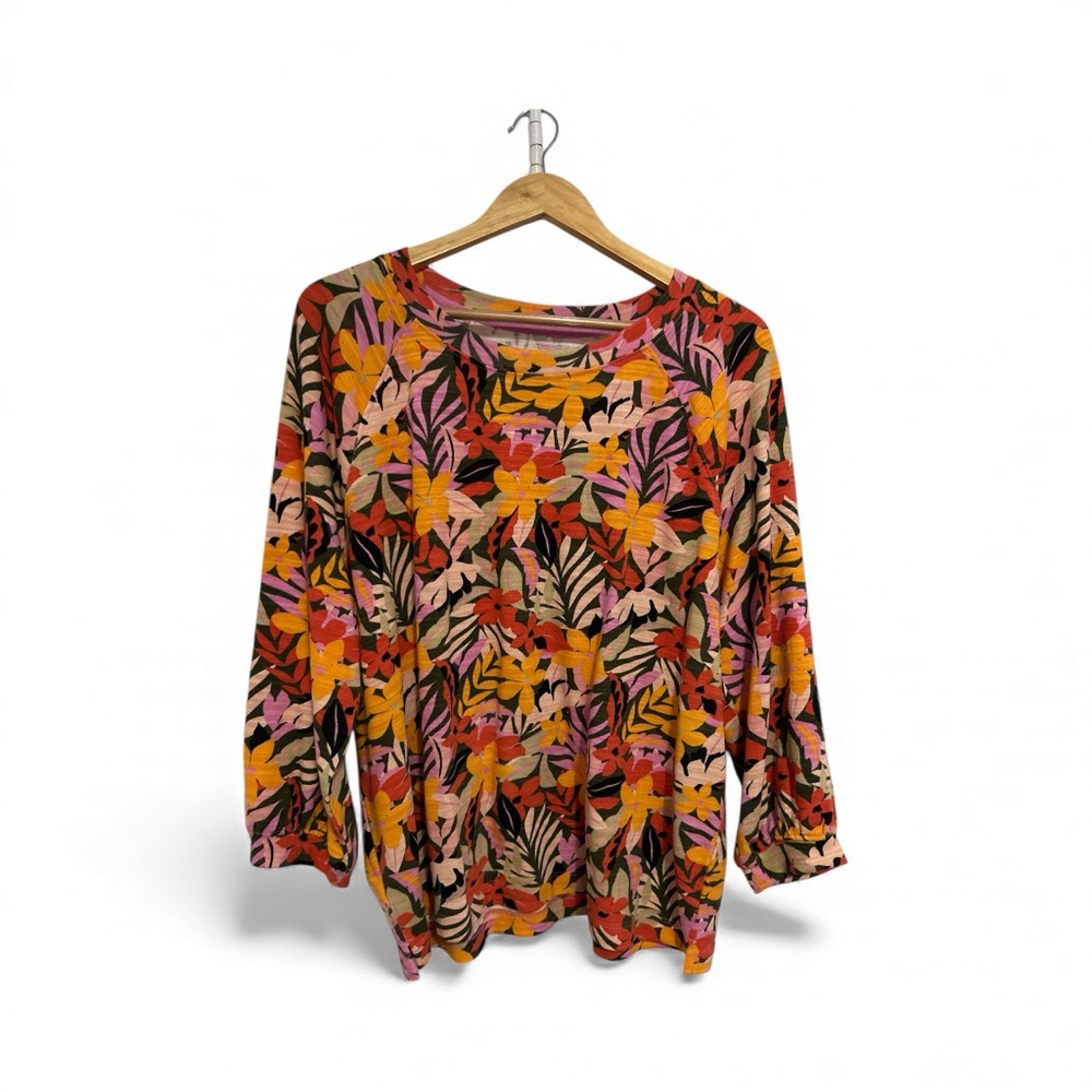 Loft Size XL Floral Long Sleeve Top